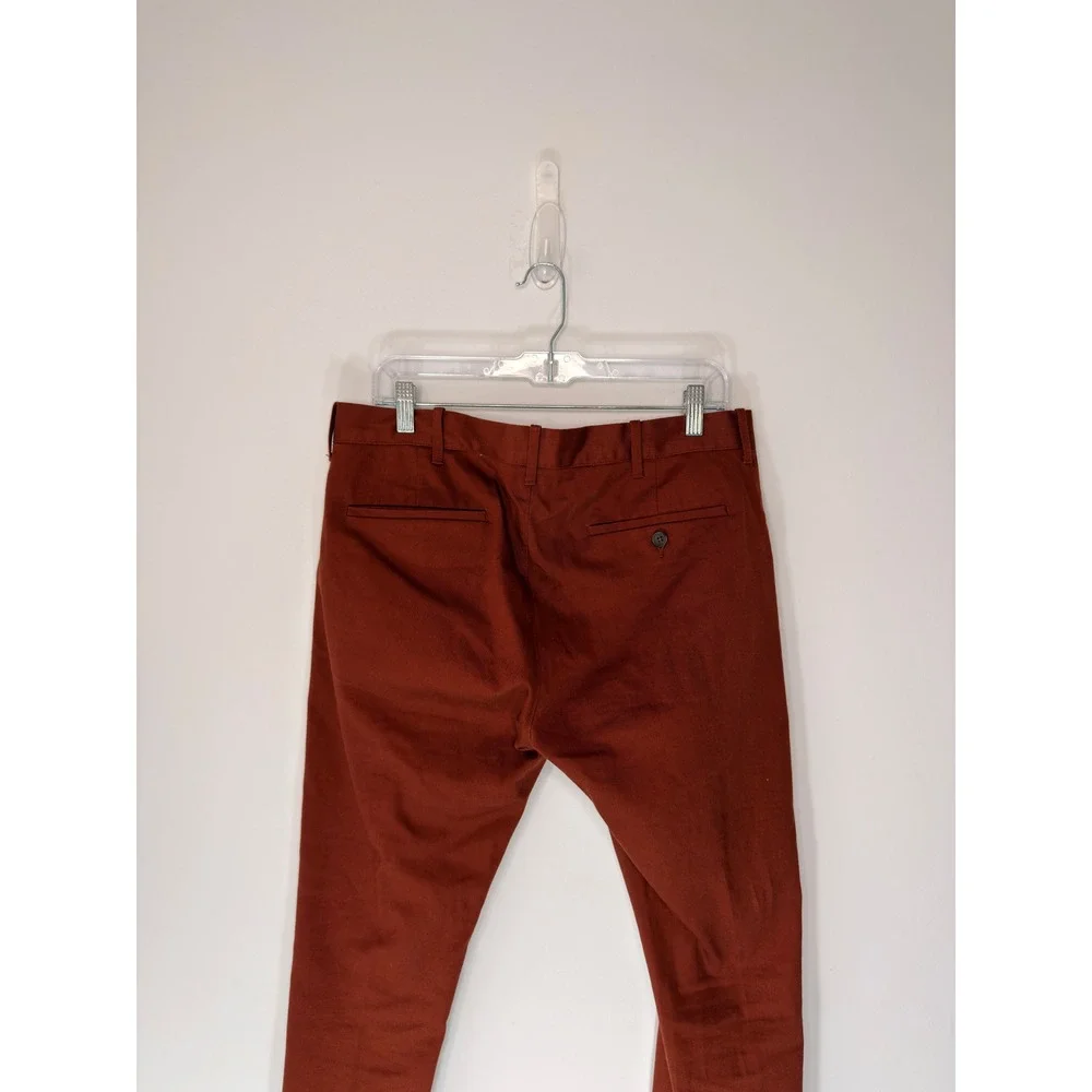 J.Crew Slim Fit Flex Chino Pant Men's Rust Orange Work Office Career 32 x 30